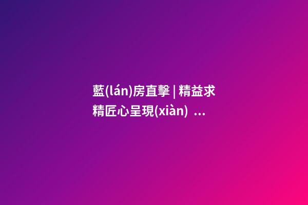 藍(lán)房直擊 | 精益求精匠心呈現(xiàn)，金麟府交付了一個(gè)圓滿答卷